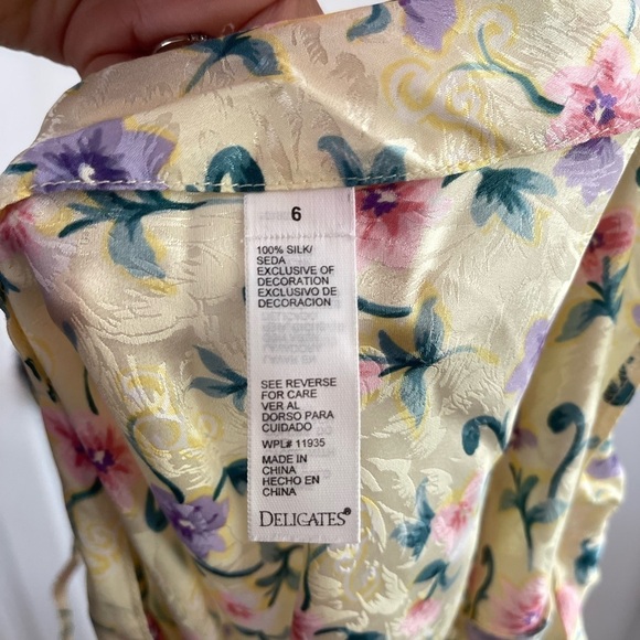 Vintage 100% Silk Floral Intimates Tank - 6 - Picture 4 of 4